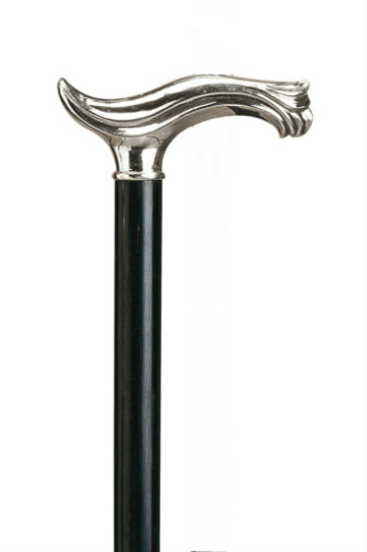 pop Stap kalligrafie Zilveren wandelstok met prachtig handvat in art nouveau-stijl kopen.