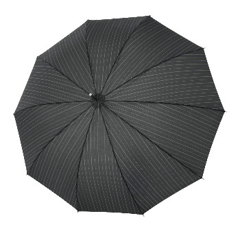 fabric stick umbrella steel autom gents, print 03 stripes grey