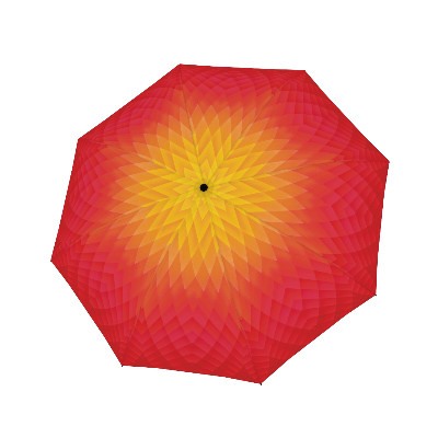 folding umbrella  29cm Fusion red, open