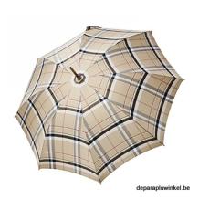 walking stick umbrella checks beige, sideview