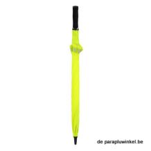 big, 2 person neon visible umbrella, closed