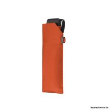 folding flat umbrella orange closed