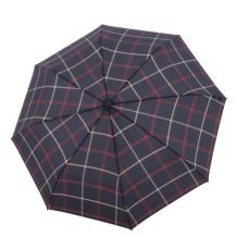 umbrella with strap checks blue/ open