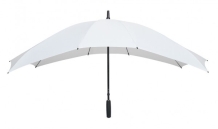 2 persons white umbrella square shaped, sideview