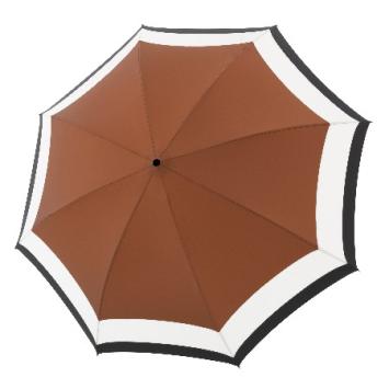 luxury folding umbrella 29cm, brown, white and black