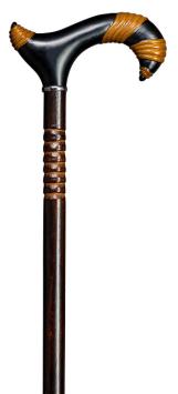 walking stick handle hevea wood