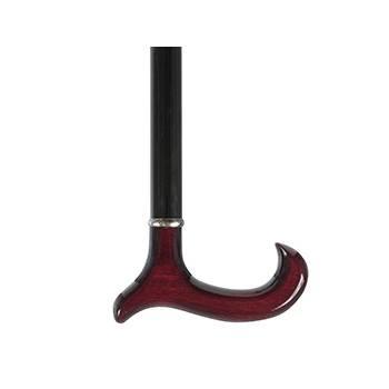 walking stick umbrella handle, red and black