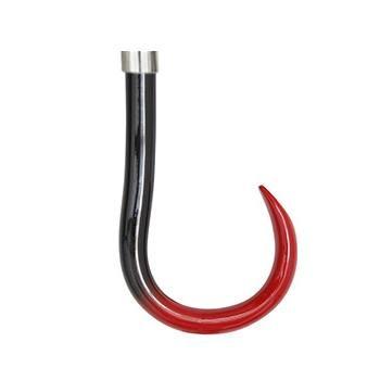 handle for stick umbrella, red and black