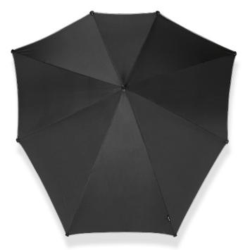 xxl stick umbrella senz black reflective, topview